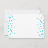 Elegant Trouwconfetti Turquoise Script  Save The Date (Achterkant)