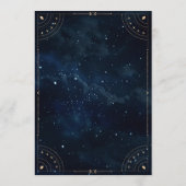 Elegant Trouwdag sterrenhemel Trouwmenu Menu (Achterkant)