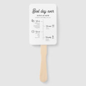 Elegant Trouwdag Timeline Programma Beste Dag Ooit Handwaaier (Voorkant)