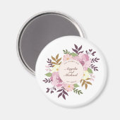Elegant trouwde alleen maar met Floral Wedding | M Magneet (Voorkant / Achterkant)