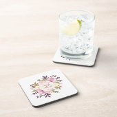 Elegant trouwde gewoon met Floral Wedding | Onderz Bier Onderzetter (Rechterzijde)