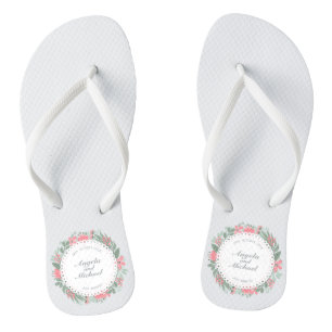 Elegant trouwde gewoon met Floral Wedding Teensl Teenslippers