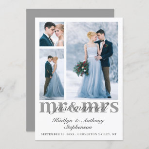 Elegant trouwde net met de heer Mrs Custom Color W Aankondiging