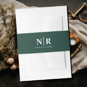 Elegant Trouweringsmonogram Gepersonaliseerd Uitnodigingen Wikkel