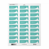 Elegant trouwfeest turquoise label (Full Sheet)
