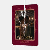 Elegant Trouwfoto Ornament van Heren en Dames (Voorkant links)