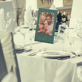 Elegant Trouwfoto Tafelnummer Reclamebord Met Voetstuk