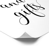 Elegant trouwkaarten en geschenken bord poster (Hoek)