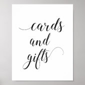 Elegant trouwkaarten en geschenken bord poster (Voorkant)