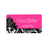 Elegant trouwlabel sieraden Logo roze Etiket (Voorkant)