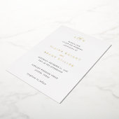 Elegant Trouwmonogram Folie Uitnodiging (Gedraaid)