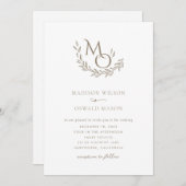 Elegant Trouwmonogram Klassiek  Kaart (Voorkant / Achterkant)