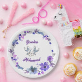 Elegant Trouwpapier Bord met Bloemontwerp – B (Feest)