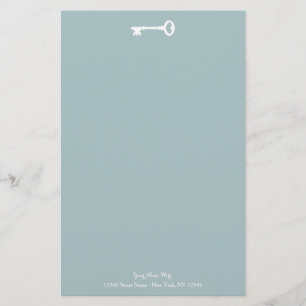 Elegant trouwpapier met  sleutel briefpapier