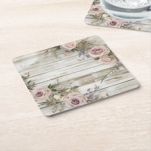 Elegant Trouwpapier Onderzetter (Schuin)