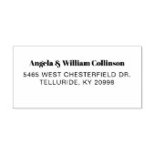 Elegant Trouwparen Retouradres Rubberstempel (Afrduk)