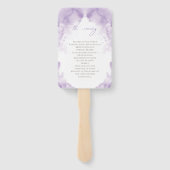 Elegant Trouwprogramma Lavendelboog Handwaaier (Achterkant)