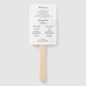 Elegant Trouwprogramma met Wilde Bloemen Handwaaier (Achterkant)