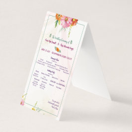 Elegant Trouwprogramma met Wilde Bloemen Kaart