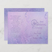 Elegant trouwprogramma's - Paars (Voorkant / Achterkant)