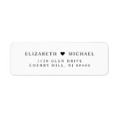Elegant Trouwretouradres Etiket (Voorkant)