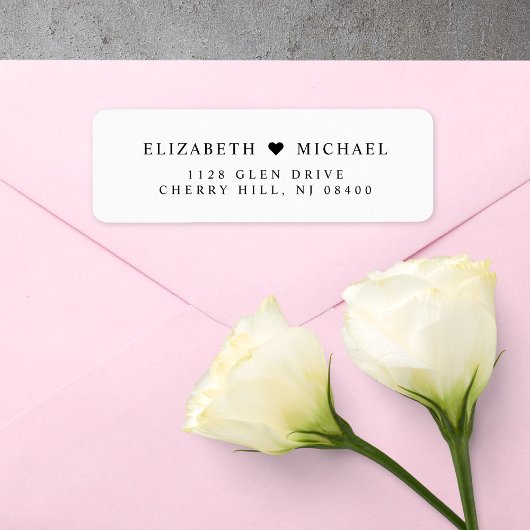 Elegant Trouwretouradres Etiket