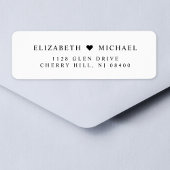 Elegant Trouwretouradres Etiket