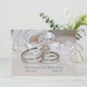 Elegant trouwringen sparen de Uitnodiging van de D (Staand voorkant)