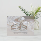 Elegant trouwringen sparen de Uitnodiging van de D (Staand voorkant)