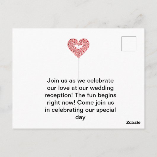 Elegant trouwsilhouet met  Golden Fram Briefkaart (Achterkant)