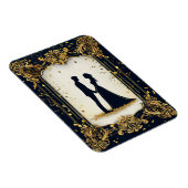 Elegant trouwsilhouet met  Golden Fram Magneet (Rechterzijde)