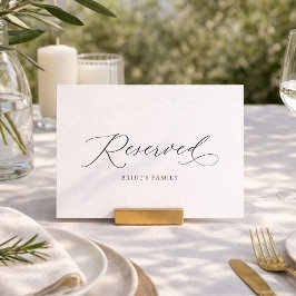 Elegant Trouwstoel 'Gereserveerd' Bord Kaart