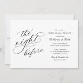 Elegant trouwt de nacht voor het eten van de repet kaart (Voorkant)