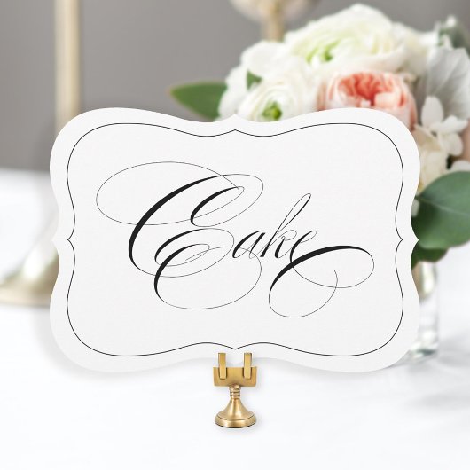 Elegant Trouwtaart Bordure Die Cut Zwarte Rand Kaart