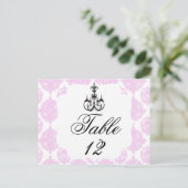 Elegant trouwtafel nummer briefkaart (Staand voorkant)