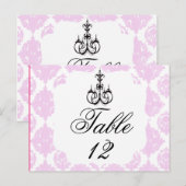 Elegant trouwtafel nummer briefkaart (Voorkant / Achterkant)