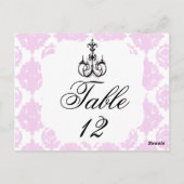 Elegant trouwtafel nummer briefkaart (Achterkant)