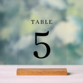 Elegant Trouwtafel Nummer Custom Transparant Acryl Bord (Neutraal)