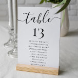 Elegant Trouwtafel Nummer en Zitkaart Kaart<br><div class="desc">Introductie van onze aanpasbare elegante trouwkaarten, het toppunt van genade en verfijning voor uw speciale dag. Deze prachtig ontworpen kaarten dienen een tweeledig doel als zowel tafelnummers en zitkaarten, stroomlijnen de organisatie van uw bruiloft met stijl. Met een vleugje tijdloze elegantie, laat deze kaarten een symbool zijn van de liefde...</div>
