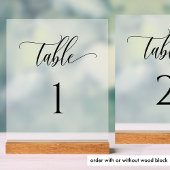 Elegant Trouwtafel Nummer Frosted Stijl Acryl Bord