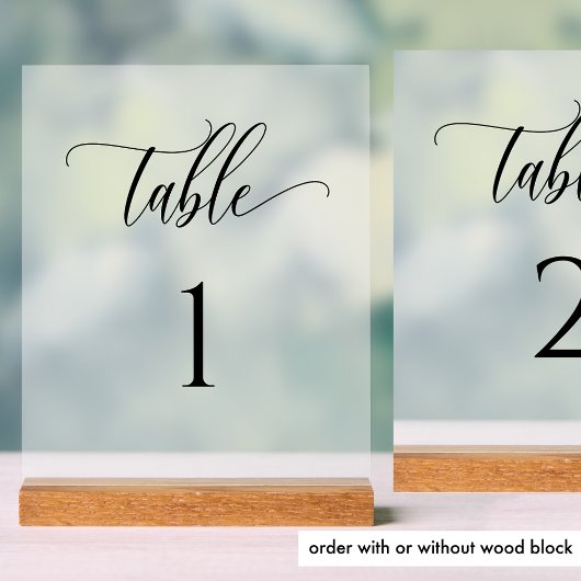 Elegant Trouwtafel Nummer Frosted Stijl Acryl Bord