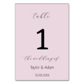 Elegant trouwtafel nummer kaart (Voorkant)