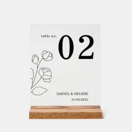 Elegant Trouwtafel Nummer Kaart Acryl Teken Acryl Bord