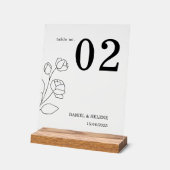 Elegant Trouwtafel Nummer Kaart Acryl Teken Bord (Hoek)