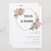 Elegant trouwuitnodiging kaart (Voorkant / Achterkant)