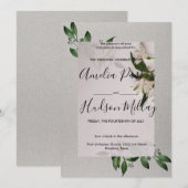 Elegant trouwuitnodiging kaart (Voorkant / Achterkant)