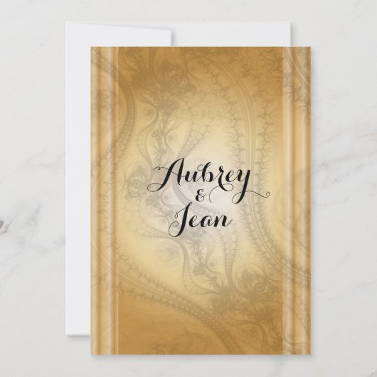 Elegant trouwuitnodiging kaart (Achterkant)