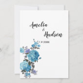 Elegant trouwuitnodiging kaart (Achterkant)