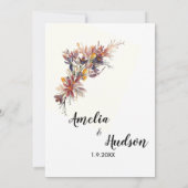 Elegant trouwuitnodiging kaart (Achterkant)