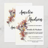 Elegant trouwuitnodiging kaart (Voorkant / Achterkant)